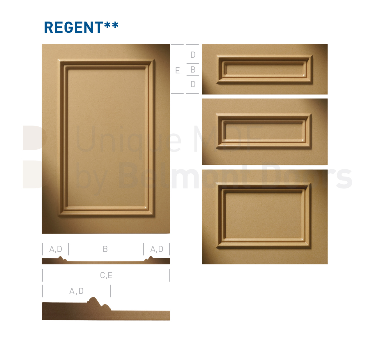REGENT** Collection (Classic Kitchen Cabinet Door Style MDF Set 4)