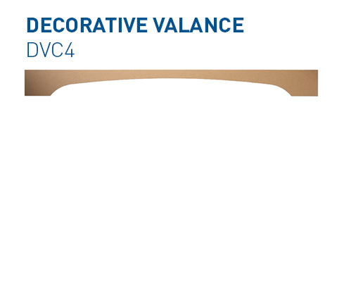 Custom mdf window valance DVC1 Specialty Components BelmontDoors.com