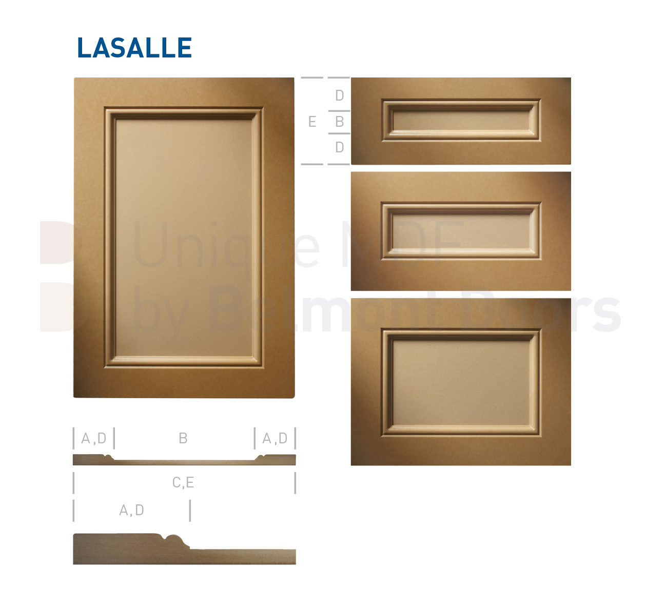 LASALLE Collection (Traditional Kitchen Cabinet Door Style MDF Set 5)