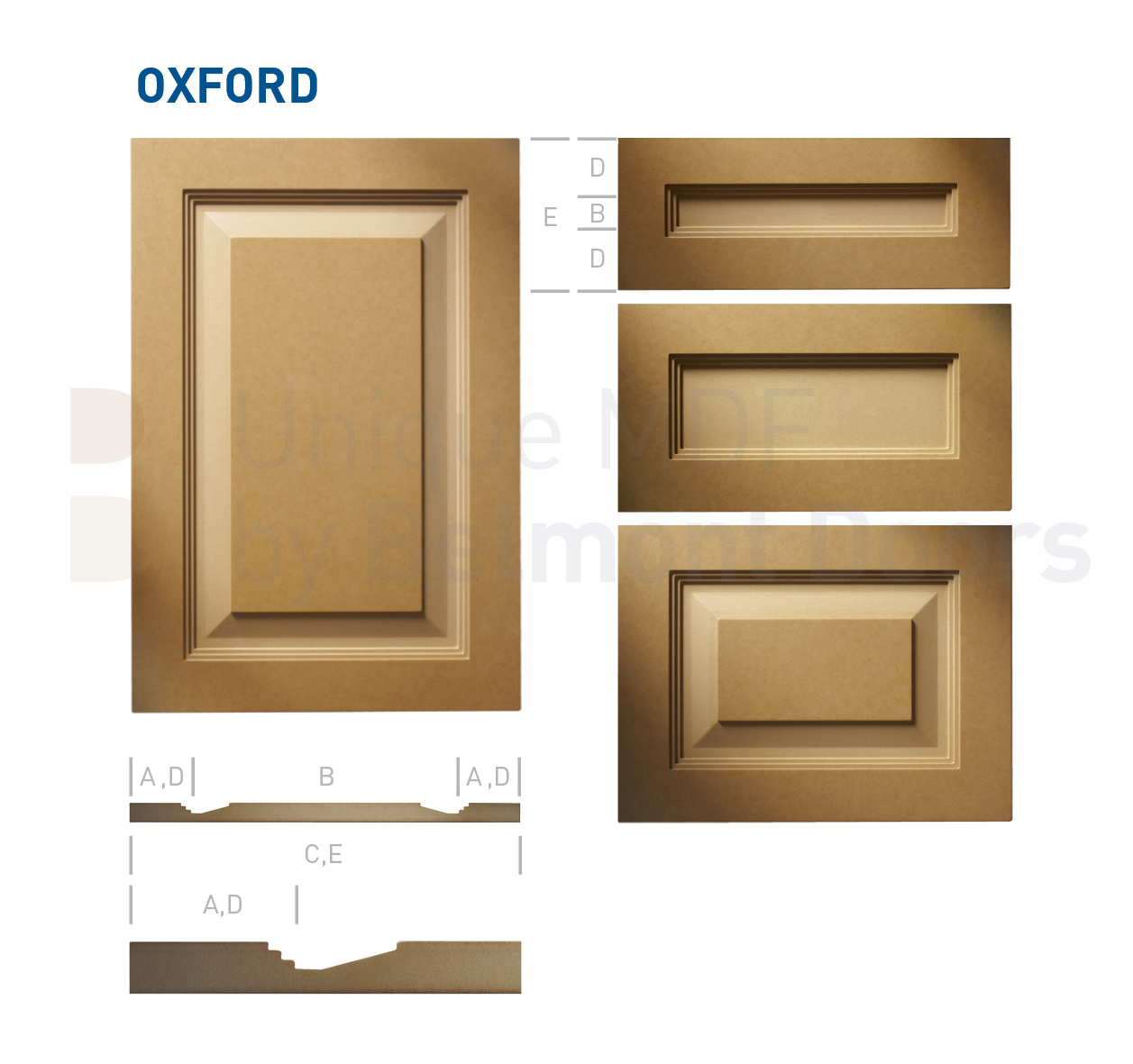 PAISLEY Collection (Shaker Kitchen Cabinet Door Style MDF Set 4)
