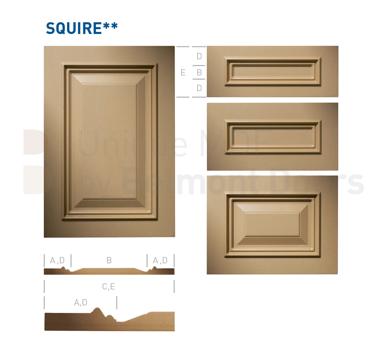 SQUIRE** Collection (Classic Kitchen Cabinet Door Style MDF Set 13)